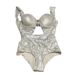Arabella London Silver The Bustier Bodysuit